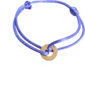 Go Dutch Label Armband disc goud Blauw B1847-5