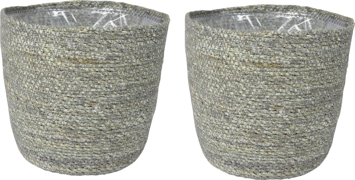 Ter Steege Plantenpot - beige - gevlochten zeegras - 30 x 26 cm | Leen Bakker