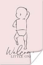 Poster Spreuken - Welcome little one - Quotes - Baby - 80x120 cm
