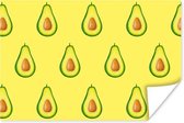 Poster Avocado - Patroon - Geel - 30x20 cm