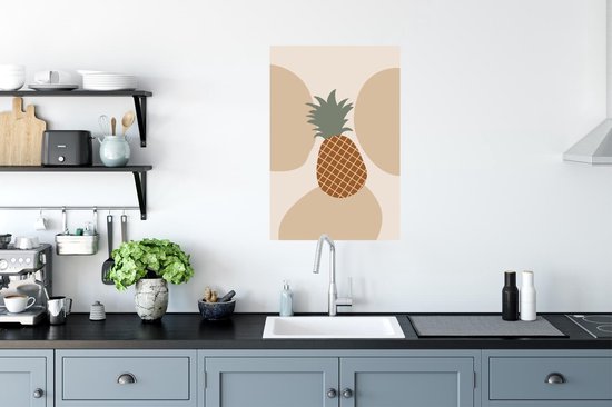 Affiche Fruit - Pastel - Ananas - 40x60 cm