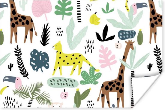 Poster Jungle - Patronen - Dieren - 60x40 cm