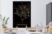 Stickers Stickers muraux - Carte - 's-Hertogenbosch - Zwart - Or - 80x120 cm - Feuille adhésive