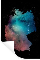 Muurstickers - Sticker Folie - Kaart - Duitsland - Galaxy - 20x30 cm - Plakfolie - Muurstickers Kinderkamer - Zelfklevend Behang - Zelfklevend behangpapier - Stickerfolie