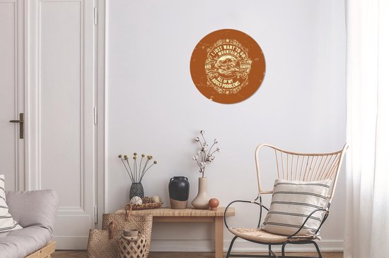 Cercle mural - Cercle mural - Vintage - Berg - Texte - Aluminium - ⌀ 30 cm - Intérieur et extérieur