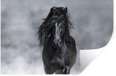 Muurstickers - Sticker Folie - Paard - Zwart - Rook - 60x40 cm - Plakfolie - Muurstickers Kinderkamer - Zelfklevend Behang - Zelfklevend behangpapier - Stickerfolie