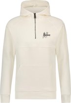 Malelions Half Zip Hoodie - White/Off-White - L