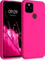 kwmobile telefoonhoesje geschikt voor Google Pixel 4a 5G - Hoesje voor smartphone - Back cover in neon roze