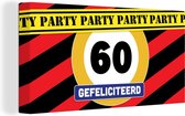 Peinture sur toile Anniversaire - 60 ans - Anniversaire - 160x80 cm - Décoration murale
