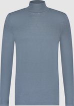 Purewhite -  Heren Slim Fit   Essential Trui  - Blauw - Maat L