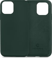 Coverzs Luxe Liquid Silicone case geschikt voor Apple iPhone 13 Pro hoesje - Groen - Geschikt voor iPhone 13 Pro case - Donker groene case - Beschermhoesje - Backcover hoesje - Donkergroen