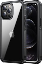 ShieldCase Drielaags hoesje geschikt voor Apple iPhone 13 Pro Max - transparant-zwart