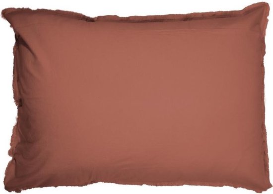 Matt & Rose Set Taies d'oreiller en terre cuite - 50 x 70 cm - Katoen délavé