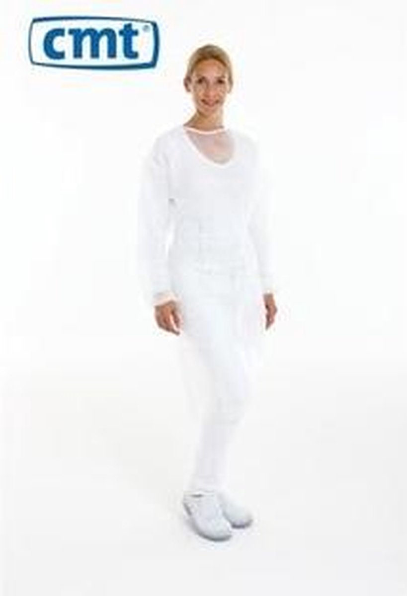 CMT pp non woven isolatieschort wit latex vrij regular weight - One size / Wit