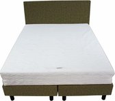 Bedworld Boxspring 140x220 - Medium - Velours - Olijfgroen (ML38)