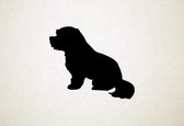 Westiepoo - Silhouette hond - L - 75x87cm - Zwart - wanddecoratie