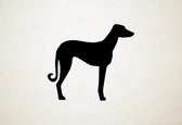 Sloughi - Silhouette hond - L - 75x84cm - Zwart - wanddecoratie