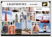 Vuurtorens - Typisch Nederlands postzegel pakket & souvenir. Collectie van 30 verschillende postzegels van vuurtorens – kan als ansichtkaart in een A6 envelop - authentiek cadeau -