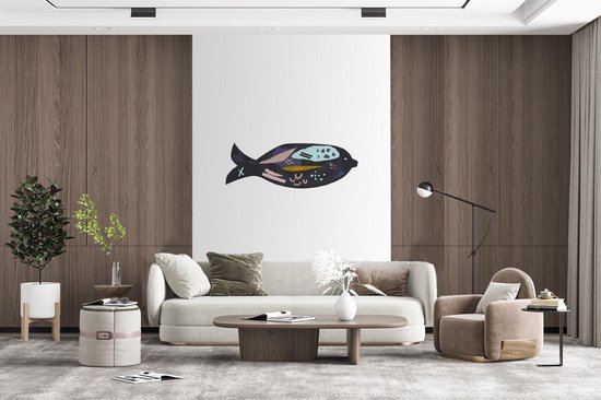 Papier peint - Papiers Papier peint photo Poissons - Pastel - Zwart - Largeur 170 cm x Hauteur 260 cm