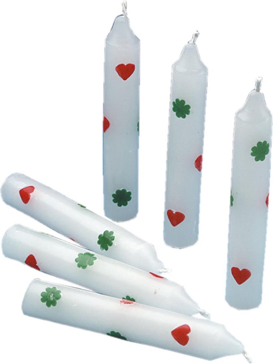 Tib Verjaardagskaarsen 13 Cm Wax Wit/rood/groen 2 Stuks
