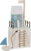 Decoratieve figuren DKD Home Decor Huis Hout MDF (11.5 x 11.5 x 25.5 cm)