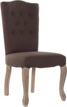 Stoel DKD Home Decor Bruin Linnen Rubberwood (52 x 49 x 101 cm)