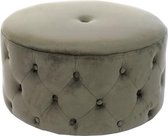 Voetensteun DKD Home Decor Capitone Polyester Hout Chic (67 x 67 x 36 cm)