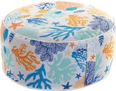 Voetensteun DKD Home Decor Oceaan Blauw (53 x 53 x 23 cm)