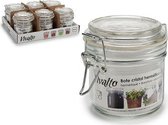 Glazen pot Vivalto Hermetisch Transparant (180 ml) (8,5 x 8,5 x 11,5 cm)