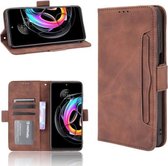 Voor Motorola Moto Edge 20 Lite Huid Voel Kalf Patroon Horizontale Flip Lederen Case met Houder & Kaartsleuven & Fotolijst (Bruin)