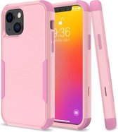 Commuter schokbestendig TPU + pc-beschermhoes voor iPhone 13 (roze)