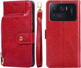 Ritstas PU + TPU Horizontale Flip Leather Case met Houder & Kaartsleuf & Portemonnee & Lanyard Voor Xiaomi Mi 11 Ultra (Rood)