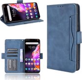 Voor Infinix Hot 10s/10s NFC/10T Huid Voelen Kalf Patroon Horizontale Flip Lederen Case met Houder & Kaartsleuven & Fotolijst (Blauw)