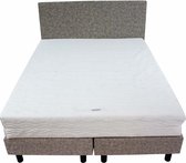 Bedworld Boxspring 200x200 - Stevig - Wol look - Grijs (WL23)