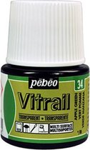 Glasverf - 34 Apple Green - Transparant - Pebeo Vitrail - 45 ml