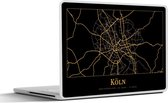 Laptop sticker - 11.6 inch - Kaart - Keulen - Goud - Zwart - Luxe - 30x21cm - Laptopstickers - Laptop skin - Cover