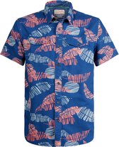 Petrol Industries - Kleurrijk botanic shortsleeve shirt Heren - Maat XXL