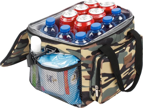 Packaway 4 Laags Geïsoleerde Koeltas - Lunchtas 15 liter - Camouflage Groen