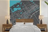 Papier peint - Papiers Papier peint photo Plan de la ville - Almere - Grijs - Blauw - Largeur 350 cm x hauteur 350 cm