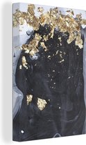 Peintures Toiles Marbre - Or - Luxe - 90x140 cm - Décoration murale