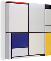 Peintures Tableau I - Piet Mondrian - 20x20 cm - Décoration murale
