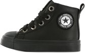 Shoesme hoge zwarte sneaker met patch
