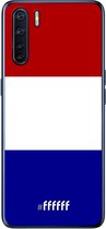 6F hoesje - geschikt voor OPPO A91 -  Transparant TPU Case - Nederlandse vlag #ffffff