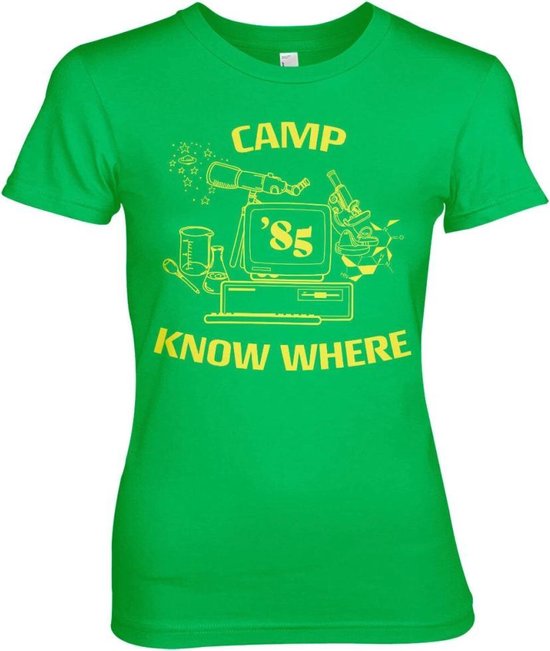Stranger Things Dames Tshirt -M- Camp Know Where Groen