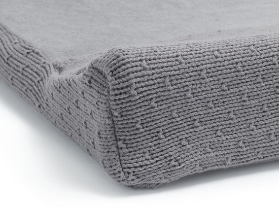 Jollein Aankleedkussenhoes Bliss Knit 50x70cm - Storm Grey — afbeelding 2
