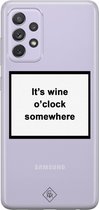 Samsung A52 transparant hoesje - Wine time | Samsung A52 case | wit | Casimoda