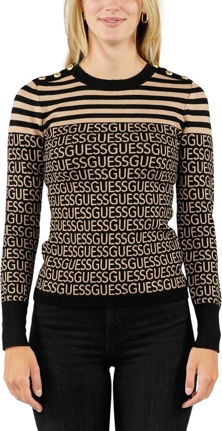 Guess LS Guess Logo Jacquard Sweater Dames Trui Maat S bol