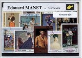 Eduard Manet – Luxe postzegel pakket (A6 formaat) : collectie van 25 verschillende postzegels van Eduard Manet – kan als ansichtkaart in een A6 envelop - authentiek cadeau - kado -