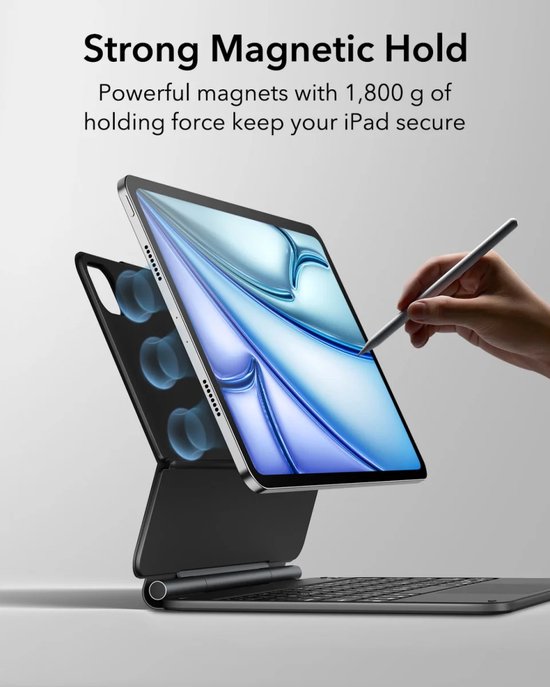 ESR Ascend Apple iPad 11 (2025) / 10.9 (2022) Magnetische Toetsenbord Hoes Zwart