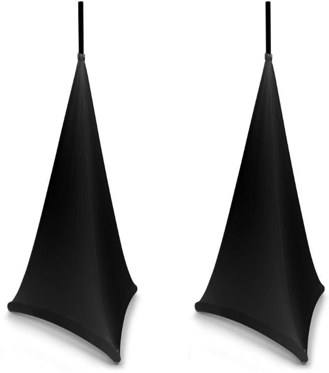 Set van 2 BeamZ LSS12B zwarte hoezen voor luidsprekerstandaards - 120cm